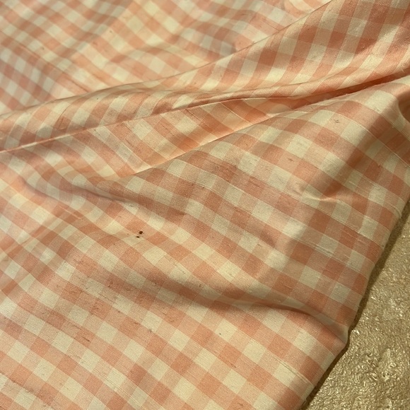 Barbie movie lookalike Pink and white silk plaid halter dress - Picture 7 of 8